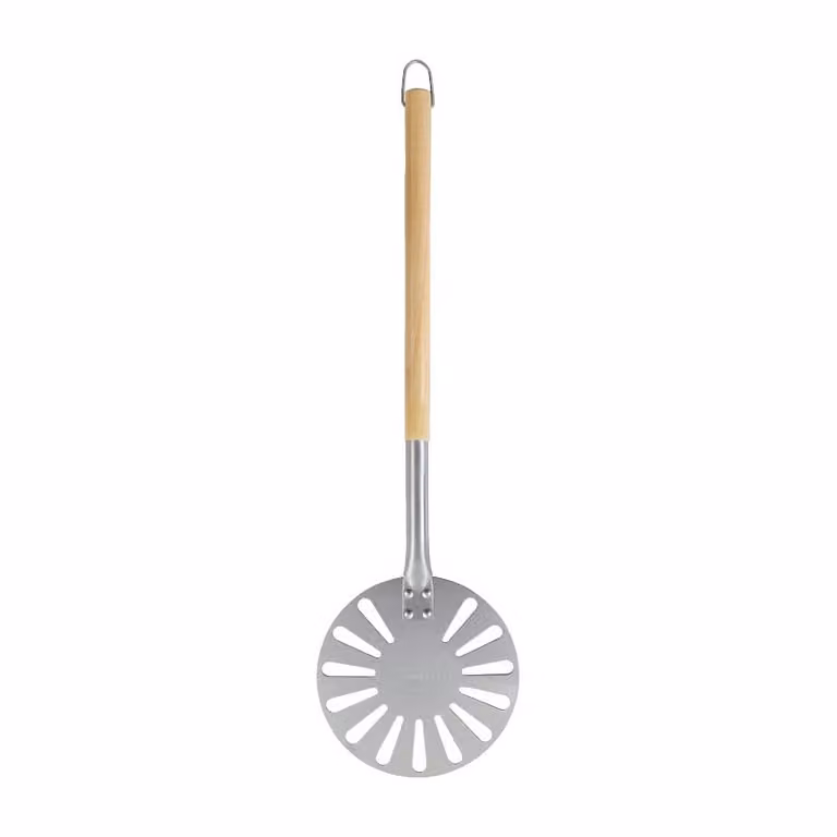Dorre BBQ draaiende spatel van aluminium en hout, 76 cm
