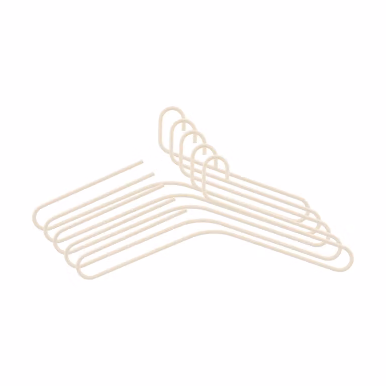 Scandi Living Smooth kledinghanger 5-pack Beige
