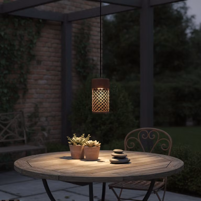Lyora Motley hanglamp bruin met LED en aluminium