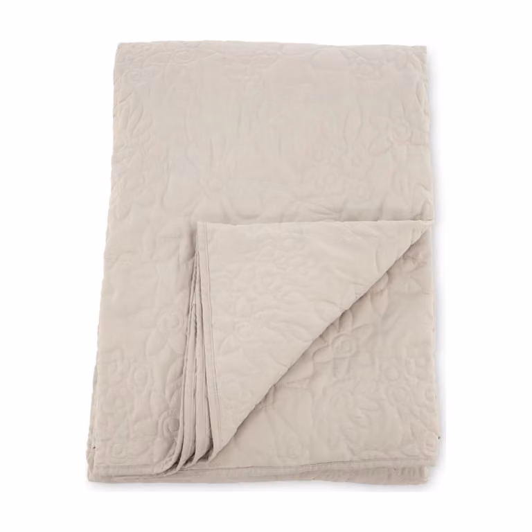 Nest of Nora Bedsprei voor volwassenen, Beige, Microvezel, 260 x 260 cm