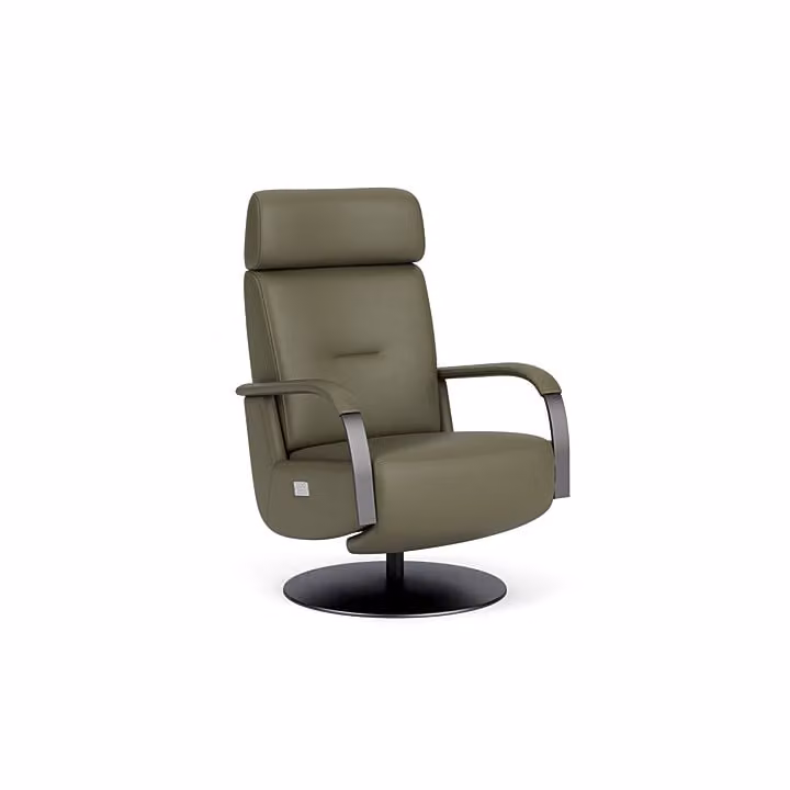 Prominent Relaxstoel Volterra - Groen - Leer
