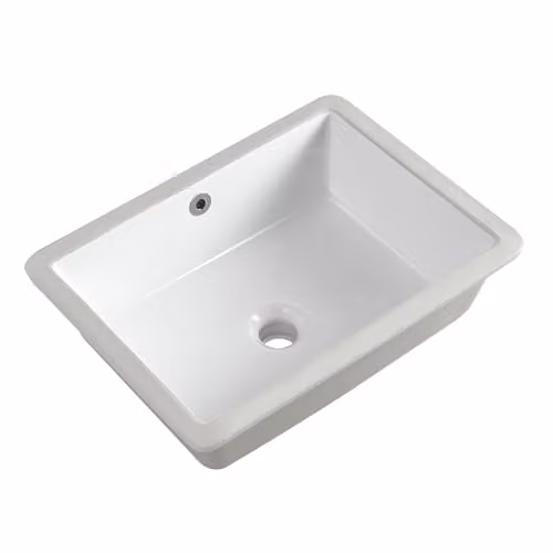 KARAMAG Onderbouw wastafel wit keramiek met overloop B/D: 46,5 x 35,8 cm