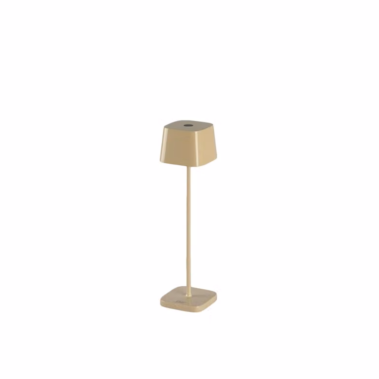 Konstsmide Capri Mini Tafellamp - Zand Bruin Glans - Oplaadbaar
