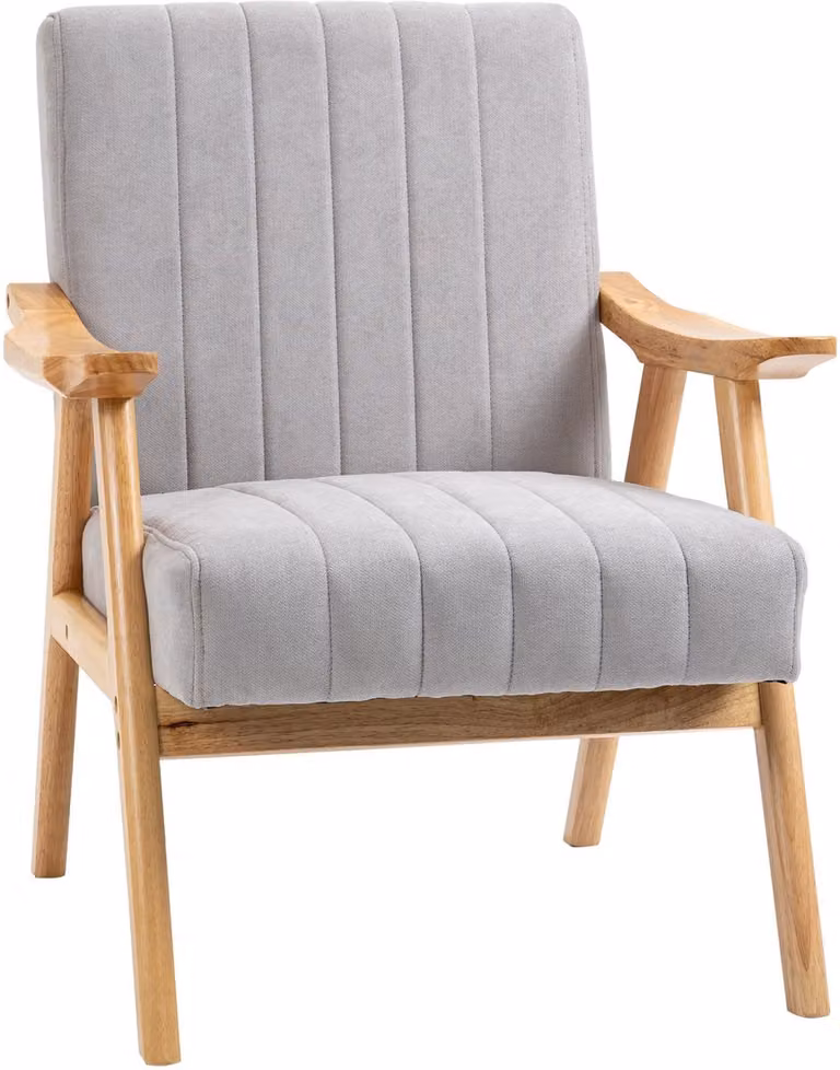Homcom Scandinavische fauteuil met armleuningen