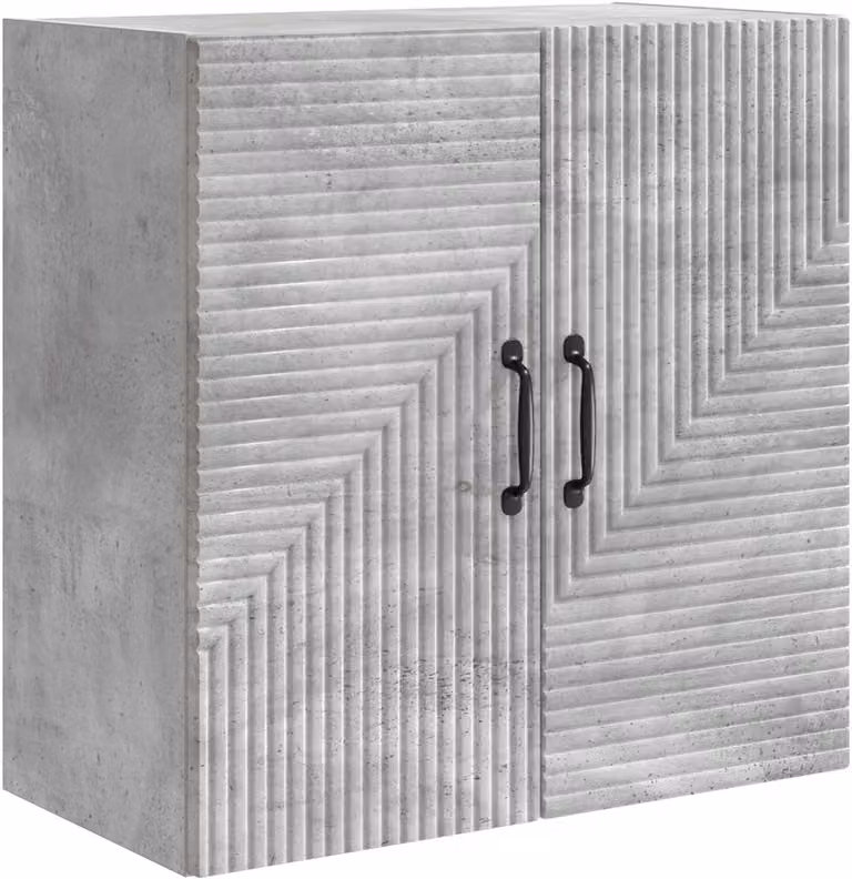 vidaXL Wandkast Betongrijs van Hout en Metaal B: 59 cm, D: 31 cm, H: 60 cm