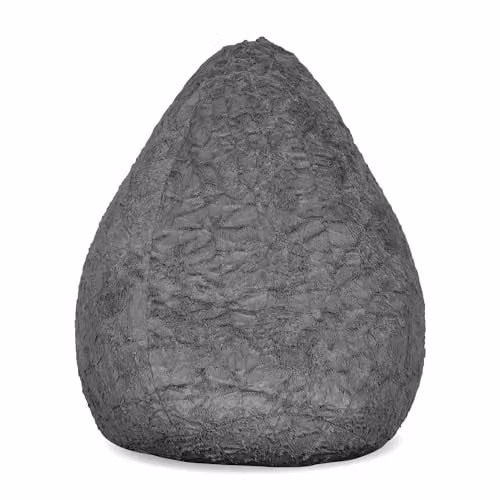 Lumaland Fluffy Zitzak Grijs, Pluche Zitkussen voor Kinderkamer, 120 l