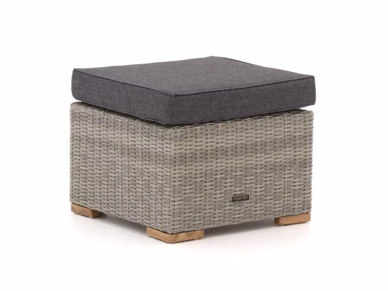Intenso Furniture Mazzano Voetenbank in antraciet polyrattan met kussens