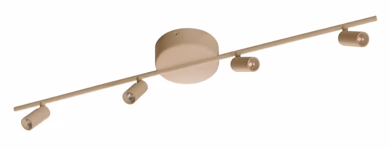 ETH Minora 4-lichts led plafondlamp in beige en bruin