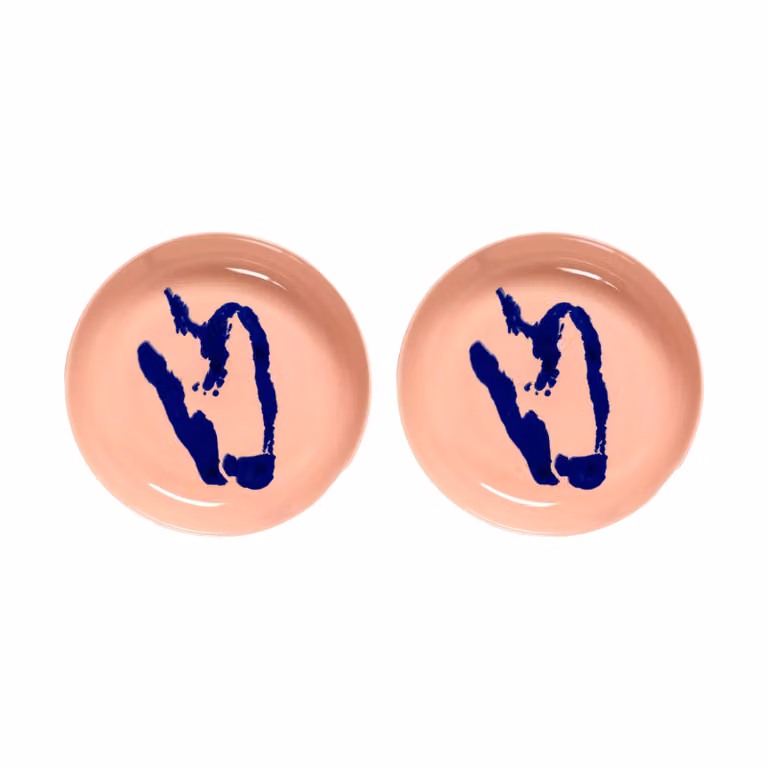 Serax Ottolenghi Feast diep bord 2-pack Pink-pepper blue Ø22 cm