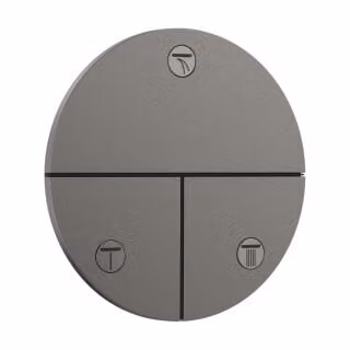 Hansgrohe ShowerSelect Com.S Ventiel 3-weg, geborsteld zwart chroom, 15558340
