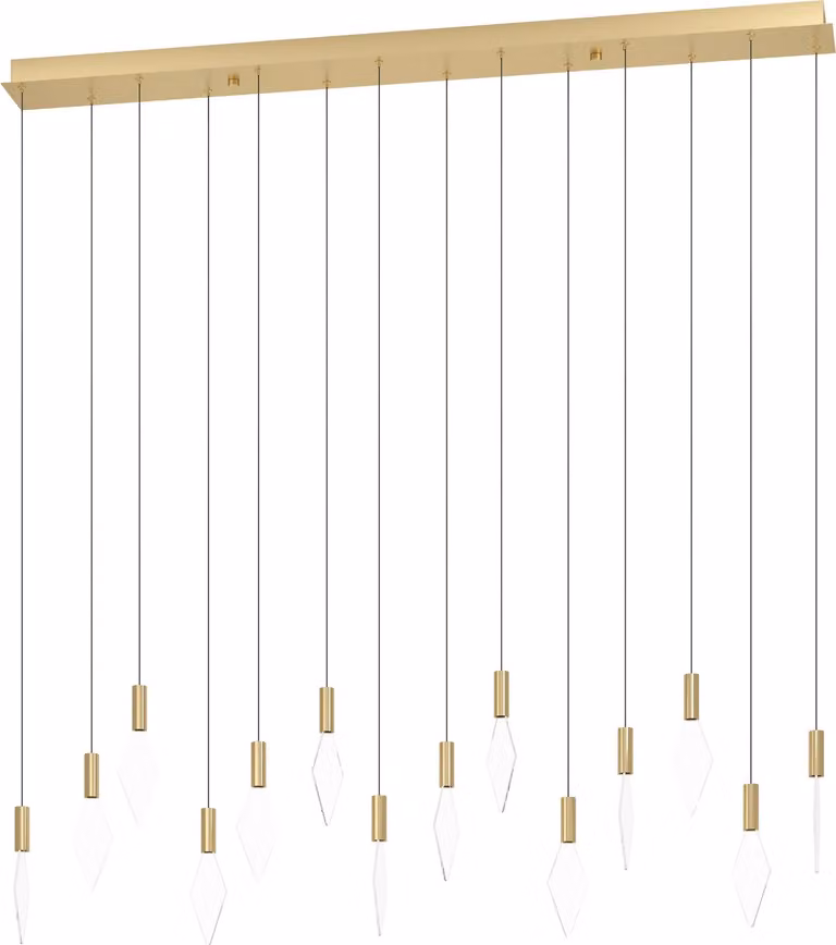 Eglo Mirador Langwerpige hanglamp goud/messing met glas