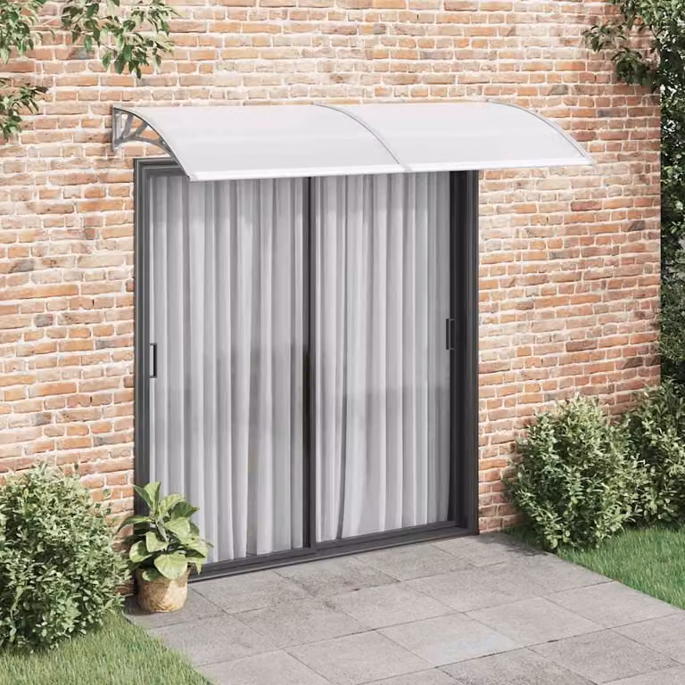 vidaXL Overkapping voor deur, grijs, 240 x 100 cm, polycarbonaat