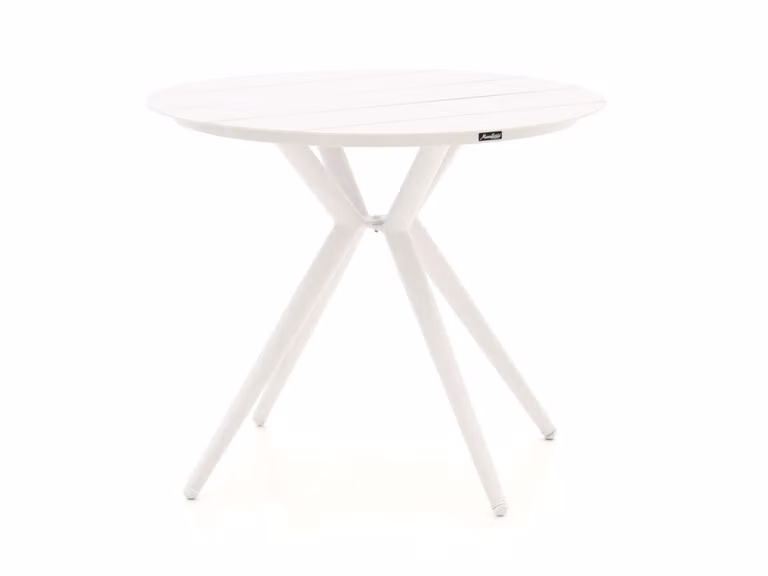 Manifesto Furniture Ronde Tuineettafel van Aluminium in het Wit, Ø 90 cm