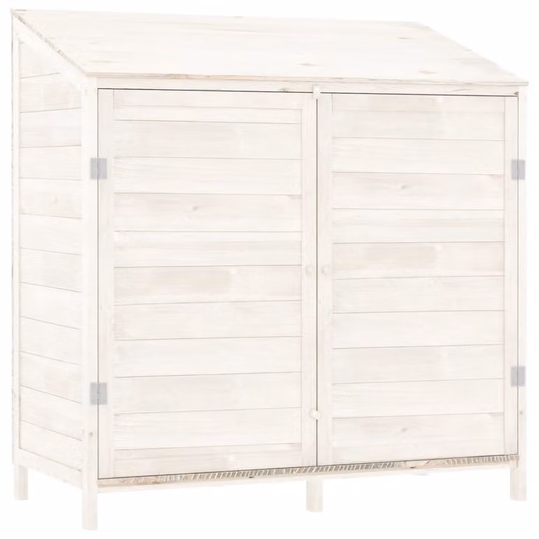 vidaXL Tuinhuis van massief vurenhout, wit, B/D/H: 102 x 52 x 112 cm