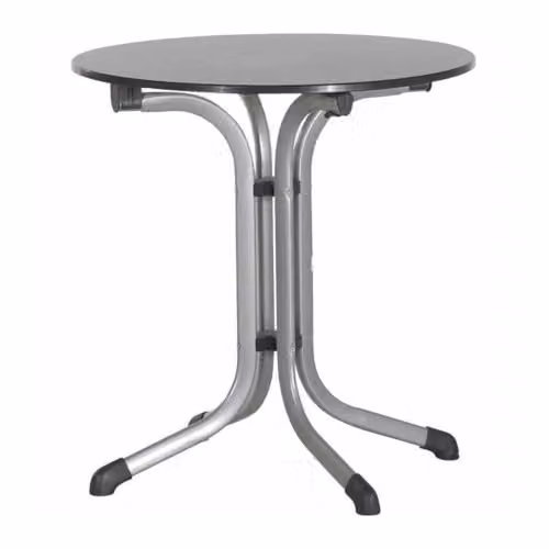 Sieger KT 3125-50 Boulevard klaptafel met vivodur-blad, Ø 68 cm, leisteendecor, antraciet/grijs