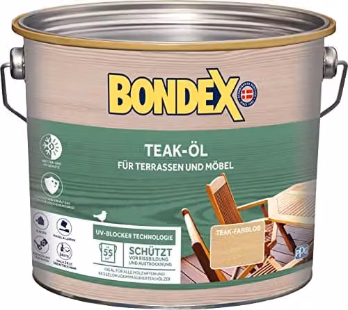 Bondex Teakolie voor houtbescherming, 2,5 l