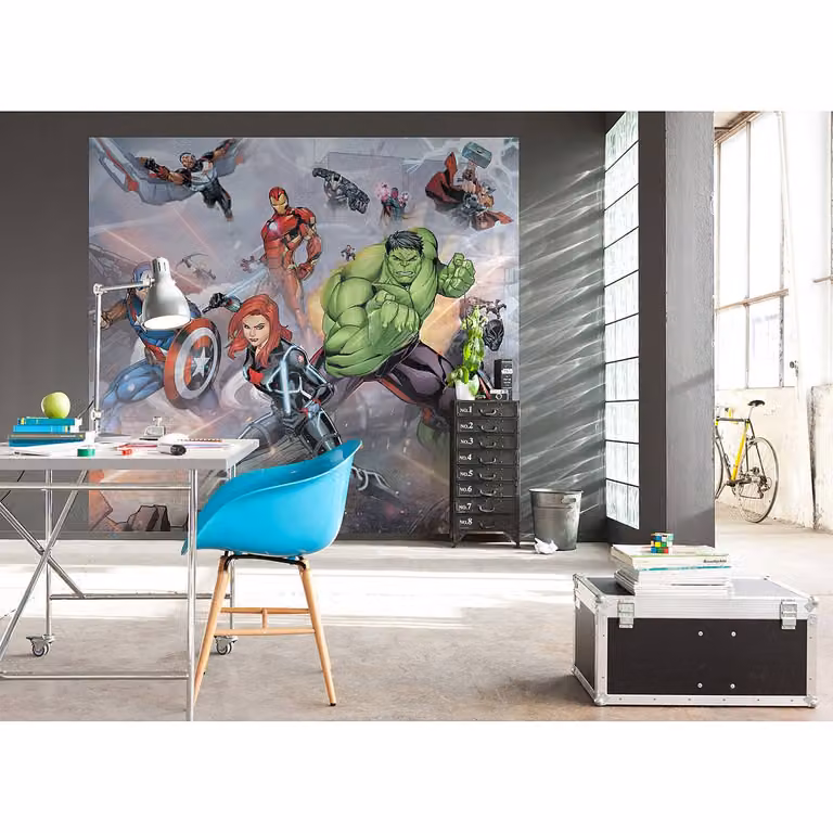 home24 Fotobehang Avengers Street Revenge Multicolour Breedte: 300 cm, Hoogte: 280 cm