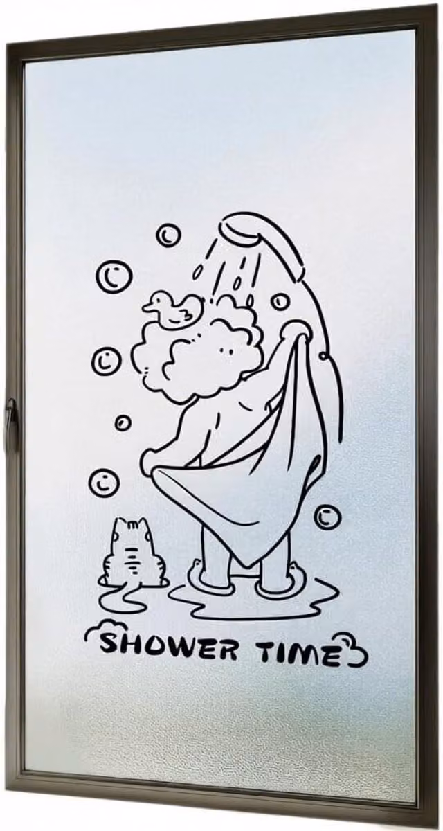 Wit Raamfolie Privacy Sticker voor Badkamer met Statische Hechting - 50 x 100 cm