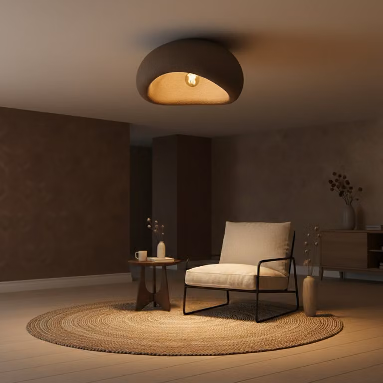 Lyora Natuurlijke plafondlamp Aere - Bruin - 50 cm