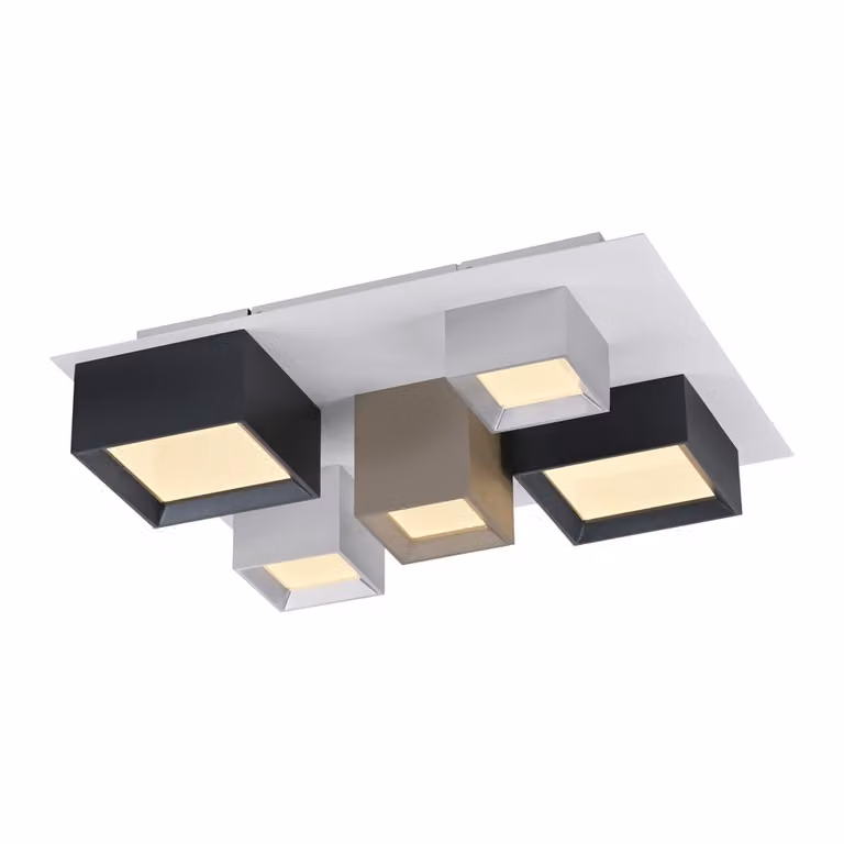 Paul Neuhaus Pure Manhattan Led Plafondlamp 5-lichts in Grijs en Brons