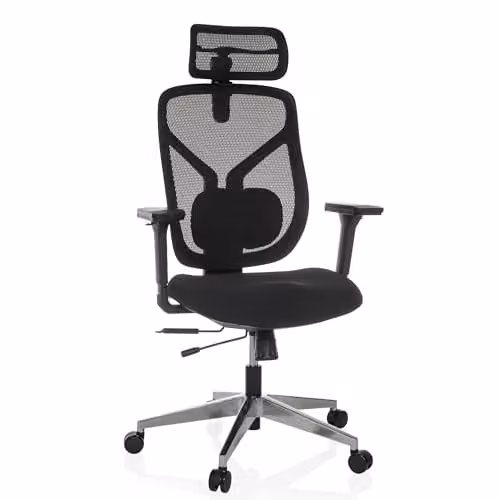 hjh OFFICE Bureaustoel CASSILIS B met stoffen zitting en mesh rug, Zwart