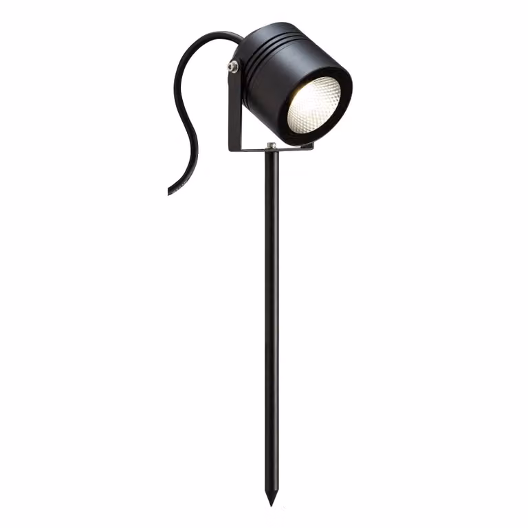 LED prikspot 5014 voor de tuin, zwart, Aluminium, Modern