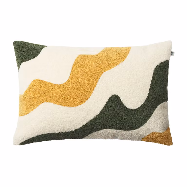 Chhatwal & Jonsson Lodi kussenhoes Cactus Spicy yellow-off white 40 x 60 cm