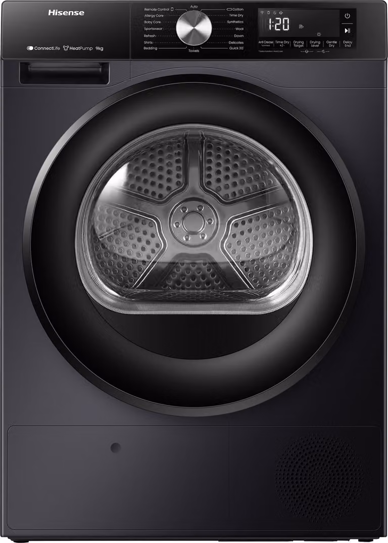 Hisense 3S Serie DH3S902BB3 Warmtepompdroger - 9kg - Zwart