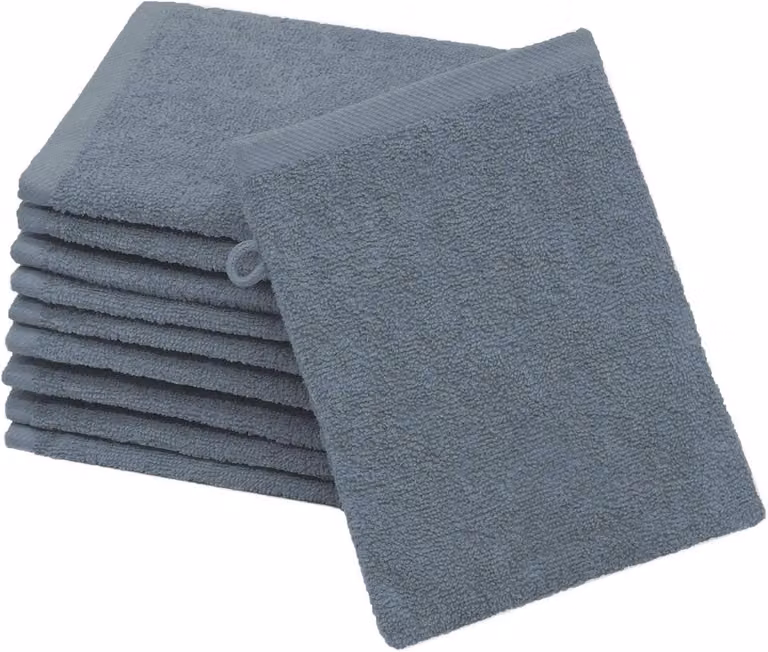 Set van 10 katoenen washandjes - 16 x 21 cm
