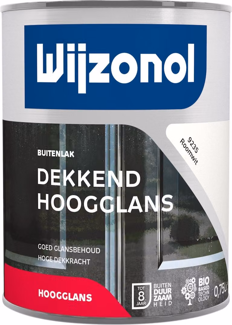 Wijzonol Dekkend Hoogglanslak - 0,75 l - RAL 9001