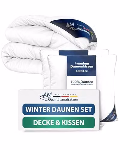 DormiGood Premium Donzen Winterdekbed Set met Kussen, Allergievriendelijk, Dekbed 220 x 240 cm en Kussen 80 x 80 cm