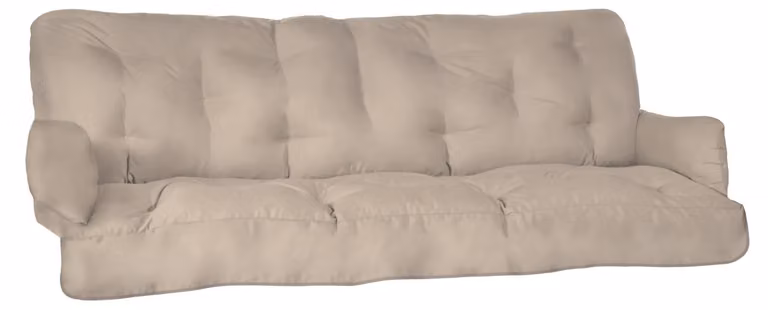 Beautissu zitkussen voor Hollywoodschommel Flair HS, naturel, B/D/H: 180 x 50 x 8 cm