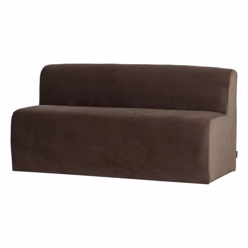 WOOOD Mojo Base Eetbank met Rugleuning - Rib - Donkerzand - 164 cm