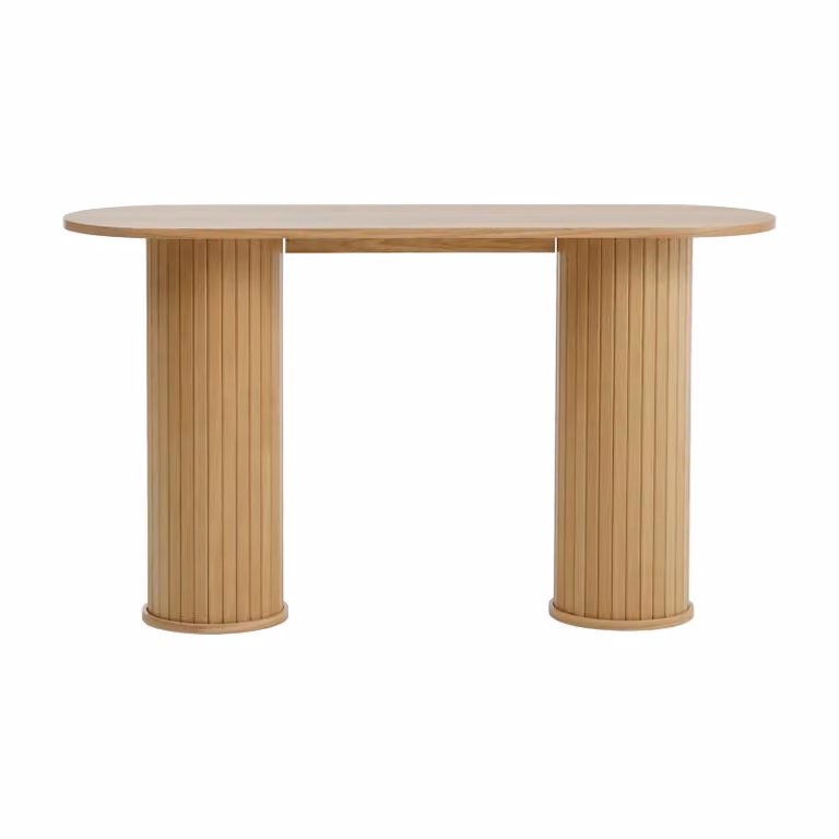 Nest of Nora Wandtafel Nova - Eikenfineer - Ovale haltafel - Naturel - B: 130 cm, D: 75 cm, H: 40 cm
