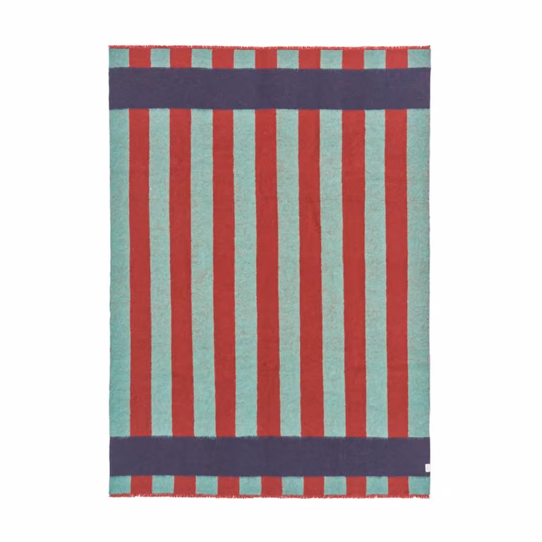 Scandi Living Aisles wollen plaid Groen 130 x 180 cm