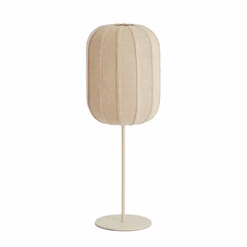 Light & Living Solune tafellamp beige met stoffen kap, H 70 cm, B 25 cm