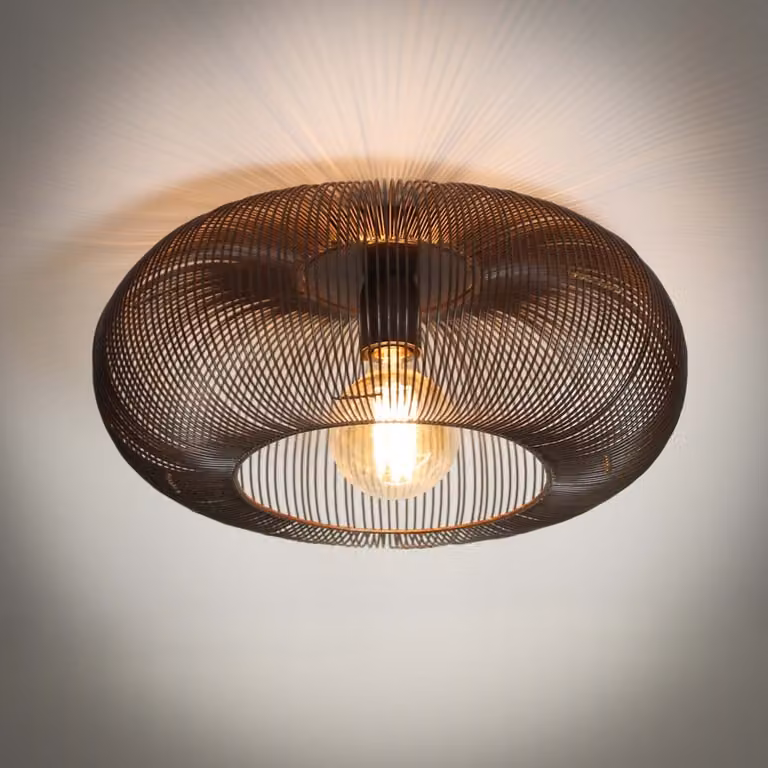 Lyora Plafondlamp Copper - Zwart Nikkel - Ø 43 cm