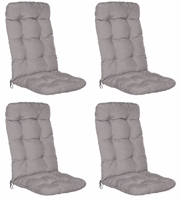 Beautissu set van 4 rugleuningkussens Flair HL, lichtgrijs, B/D/H: 120 x 50 x 8 cm