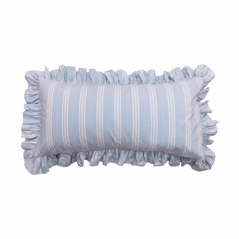 Mille Notti Camicia Balza kussensloop Lichtblauw, 50 x 90 cm