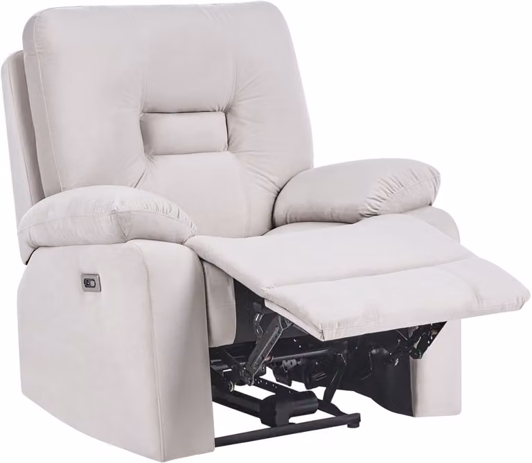 Beliani BERGEN Fauteuil - Zandbeige - Fluweel