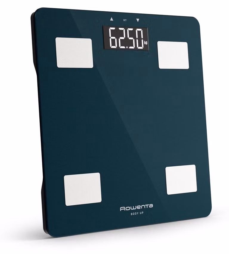 Rowenta Body Up 2.0 BR2600 Intelligente badkamerweegschaal met 7 lichaamsindicatoren en 8 gebruikersprofielen, Groen