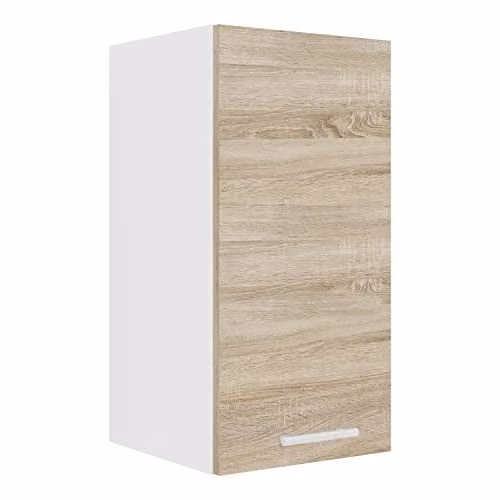VCM Keukenkast Wandunit met deuren, Wit/Beige/Eiken, B/D/H: 60 x 30 x 31 cm