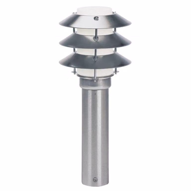 Albert Lanterno Tuinlamp RVS Staand - Zilver/Wit - Hoogte: 50 cm