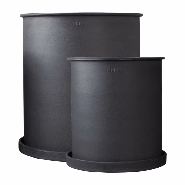 DBKD Plantenpot bloempot large 2-stuks zwart
