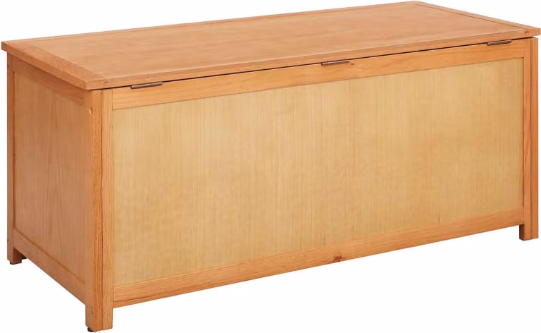 vidaXL Opbergbox van massief eikenhout, B/D/H: 110 x 45 x 45 cm