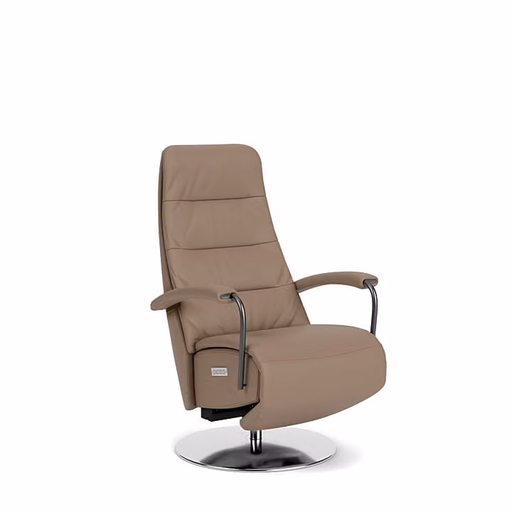 Prominent Sta-op-stoel C-100 - Bruin - Leer