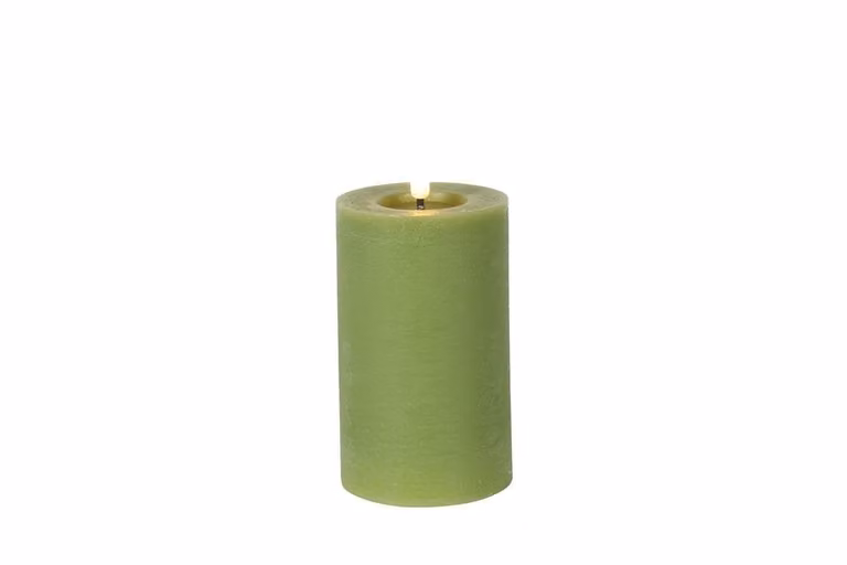 Countryfield Led kaars Lyon Groen D: 7,5 cm, H: 12,5 cm