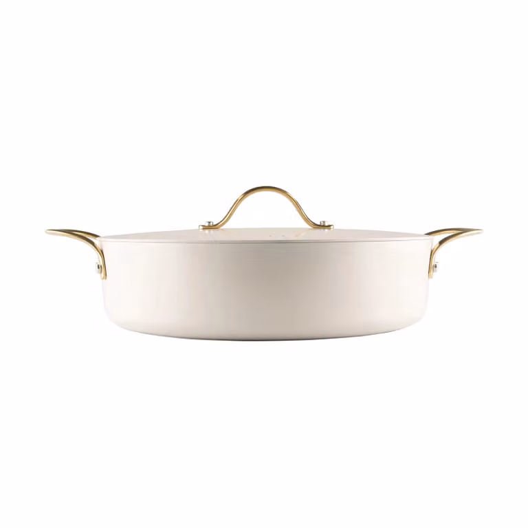 Heirol Royal Pearl pan met deksel Ø28 cm Wit-goud