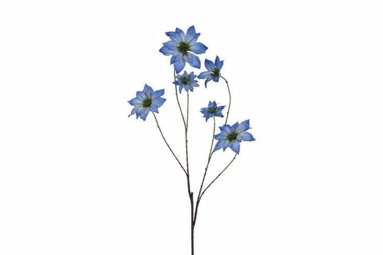 Countryfield zijden Clematis bloem blauw 113 cm