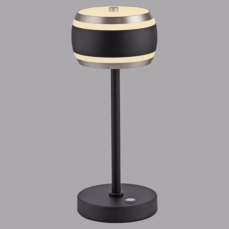 Paul Neuhaus Led tafellamp Pure Falling Rings Black Pearl dimbaar en oplaadbaar